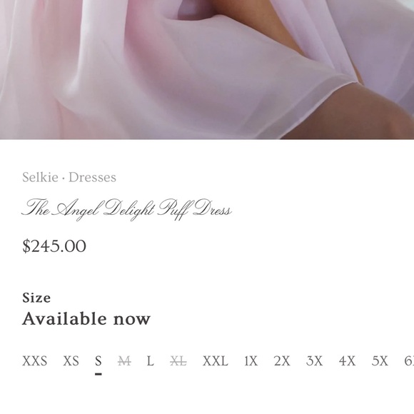 SELKIE “Angel of Delight” PINK PUFF DRESS SZ SMALL - Picture 3 of 11